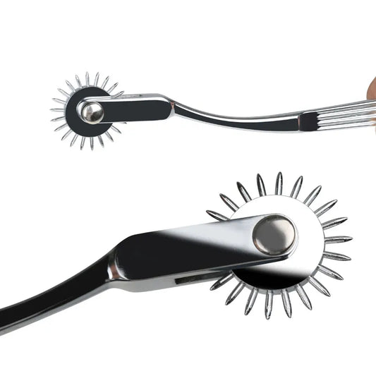 Stainless Steel Sensory Pinwheel - BDSM Nerve Tester Roller for Enhanced Sensual Play
