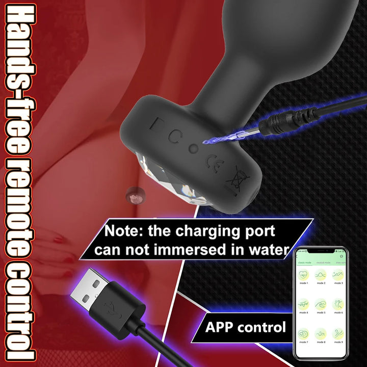 Romulus Wireless Remote Anal Vibrator: 10-Mode Prostate & APP Butt Plug Massager Romulus Wireless Remote Anal Vibrator: 10-Mode Prostate & APP Butt Plug Massager