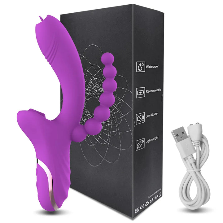 3-in-1 Clit Sucker & G-Spot Vibrator - Silent, Waterproof, Licking Motion for Women Romulus 3-in-1 Clit Sucker & G-Spot Vibrator - Silent, Waterproof, Licking Motion for Women Romulus