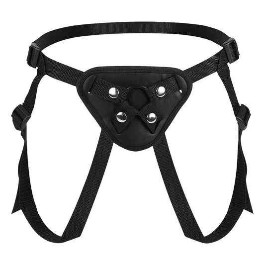 Wearable Adjustable Strap-On Harness: Durable Nylon, Lace, and Metal Ring Lesbian Women Pegging